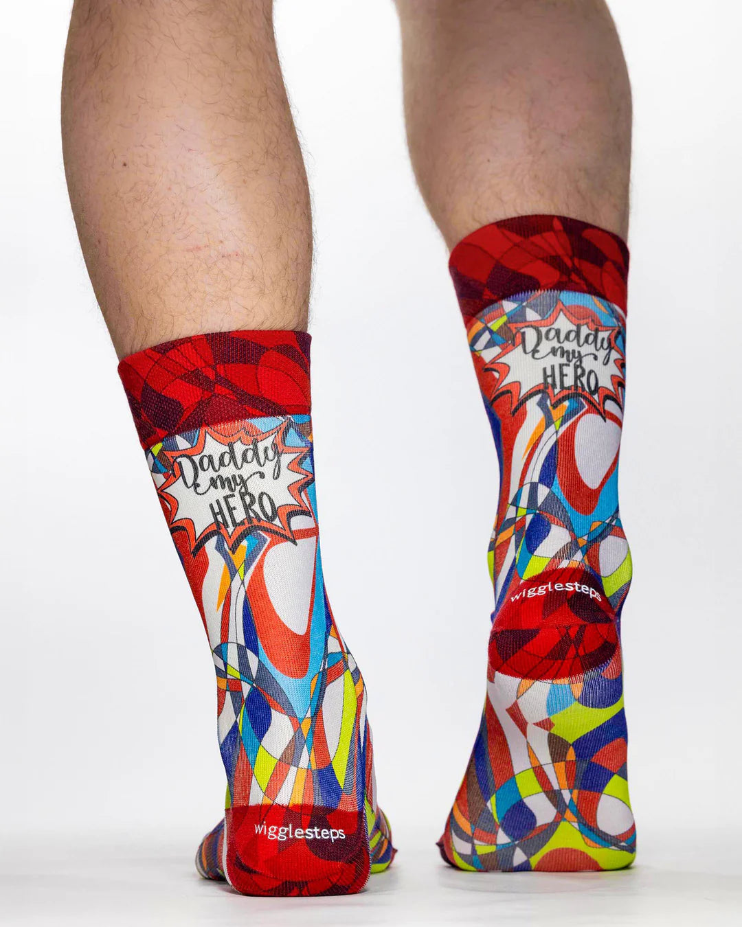 Wigglesteps daddy is my hero socks
