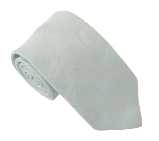 Aqua floral tie and square van buck