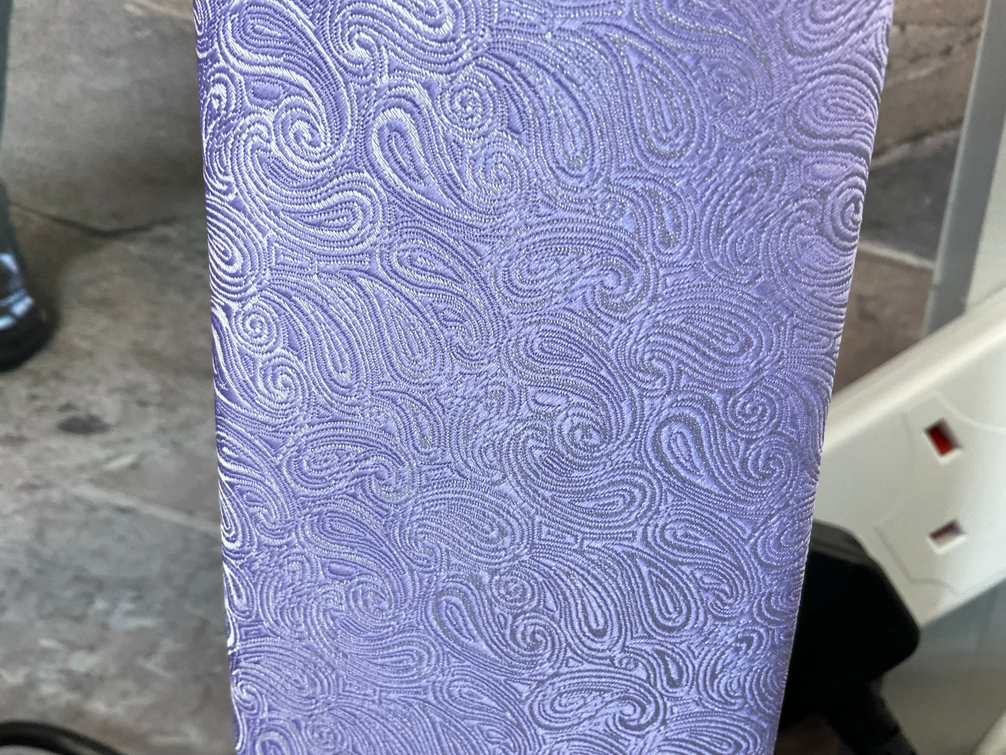 LA smith standard fancy poly paisley tie lilac