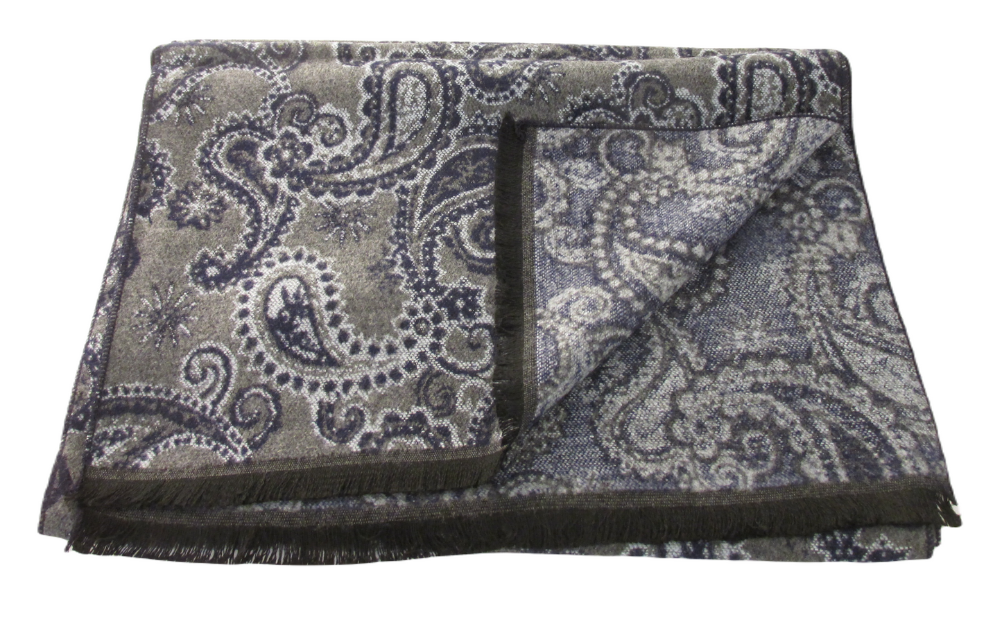 Brushed viscose paisley scarf