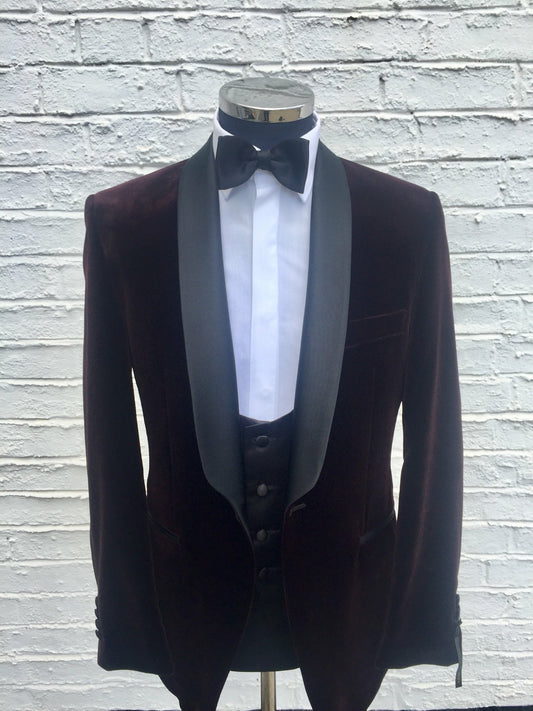 Black scoop waistcoat wool