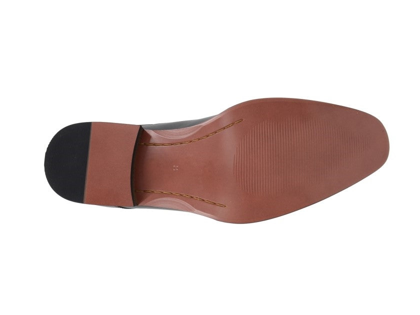 M 298NC Navy Rub Off Hi-Shine PU 3 Eye Brogue Gibson Leather Quarter Lining & ½ Sock