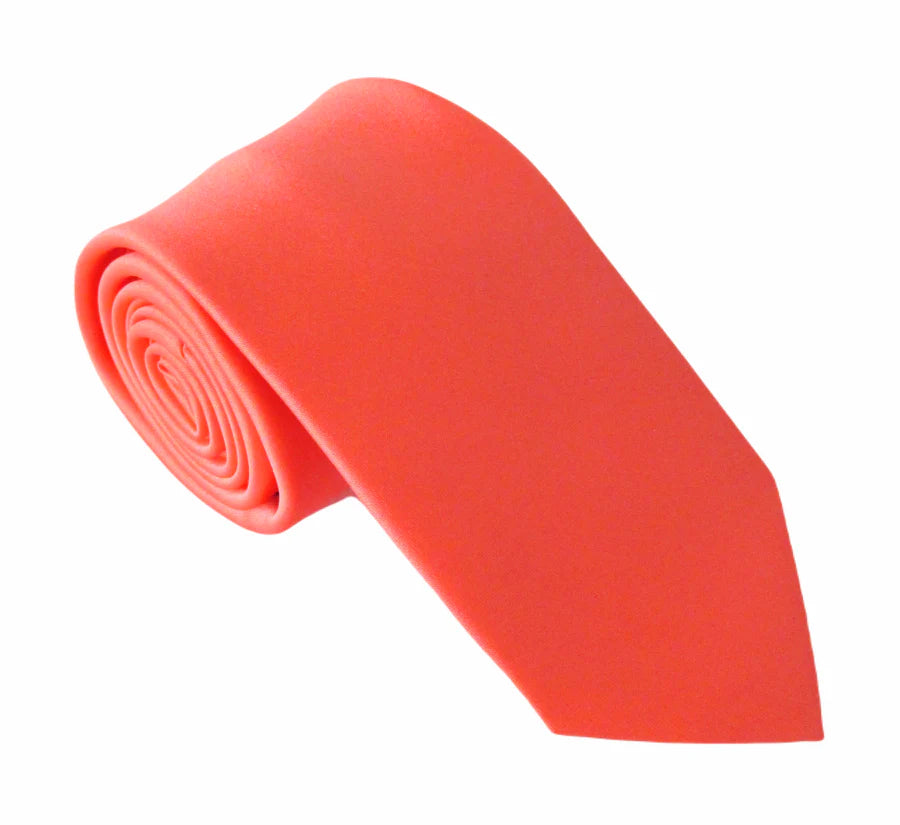 Van Buck Bright Coral Tie & Square