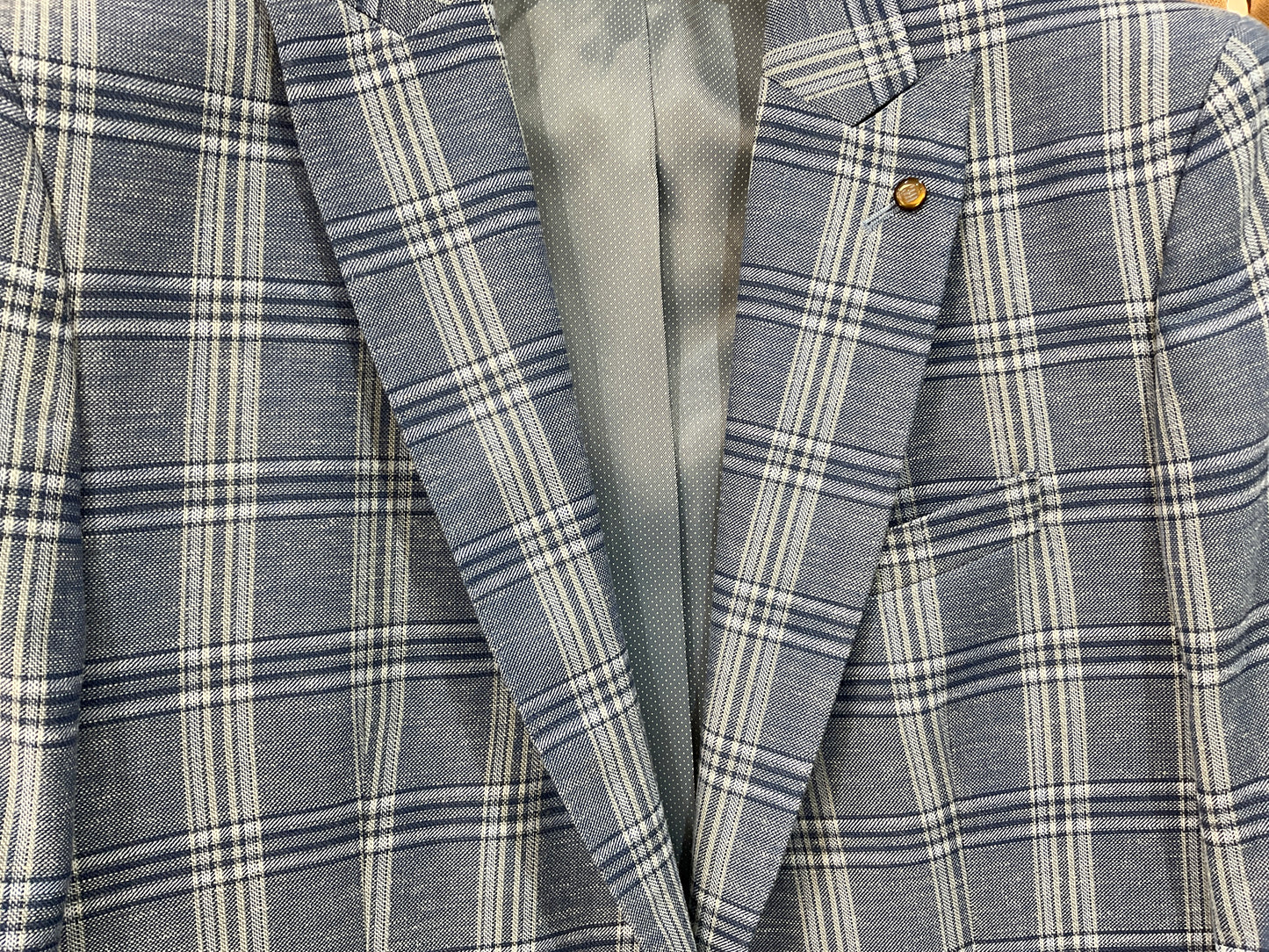Torre Blue check lightweight Blazer