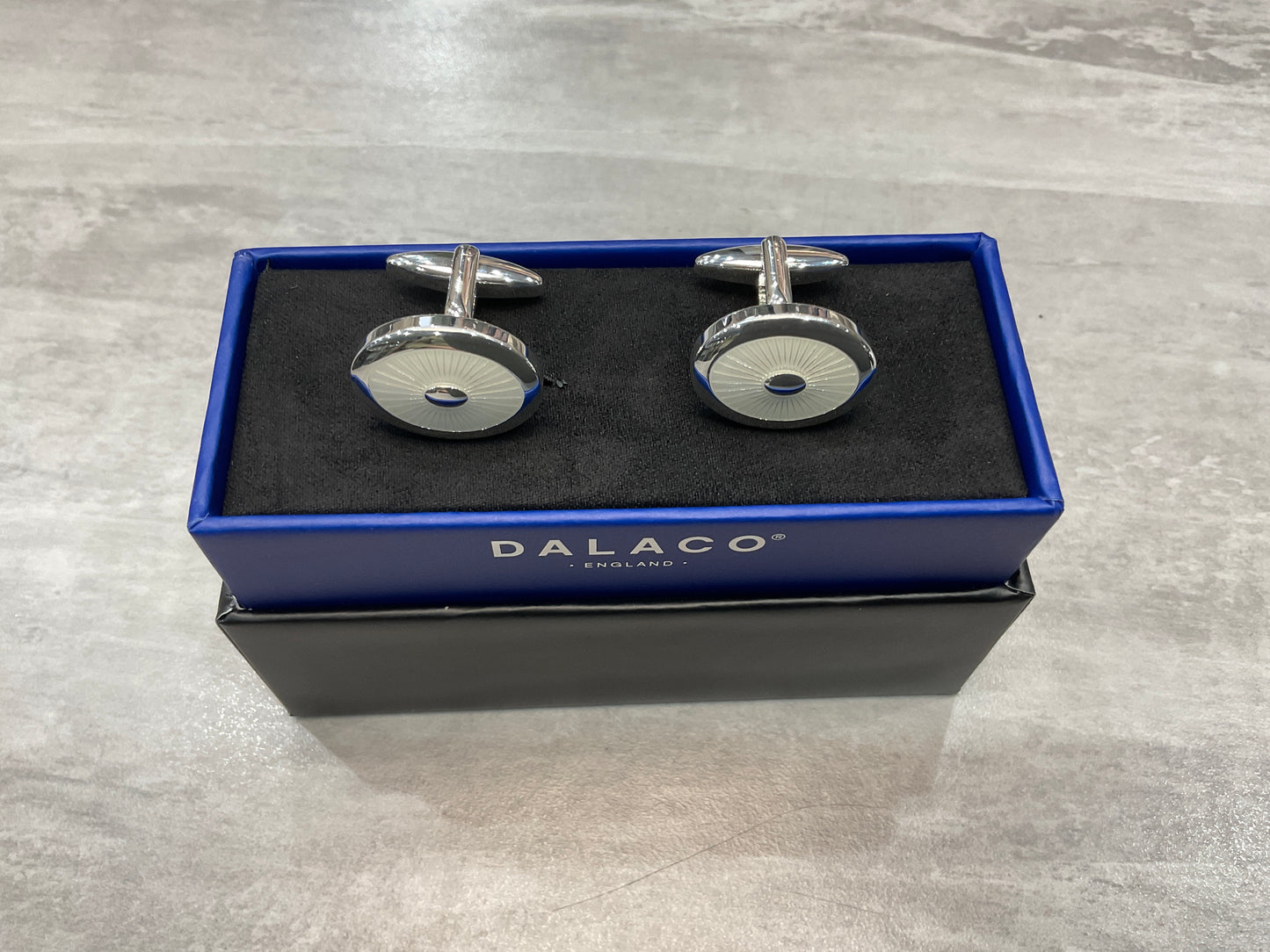 Ivory enamel oval cufflinks