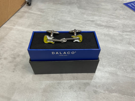 Yellow Guitar Cufflinks