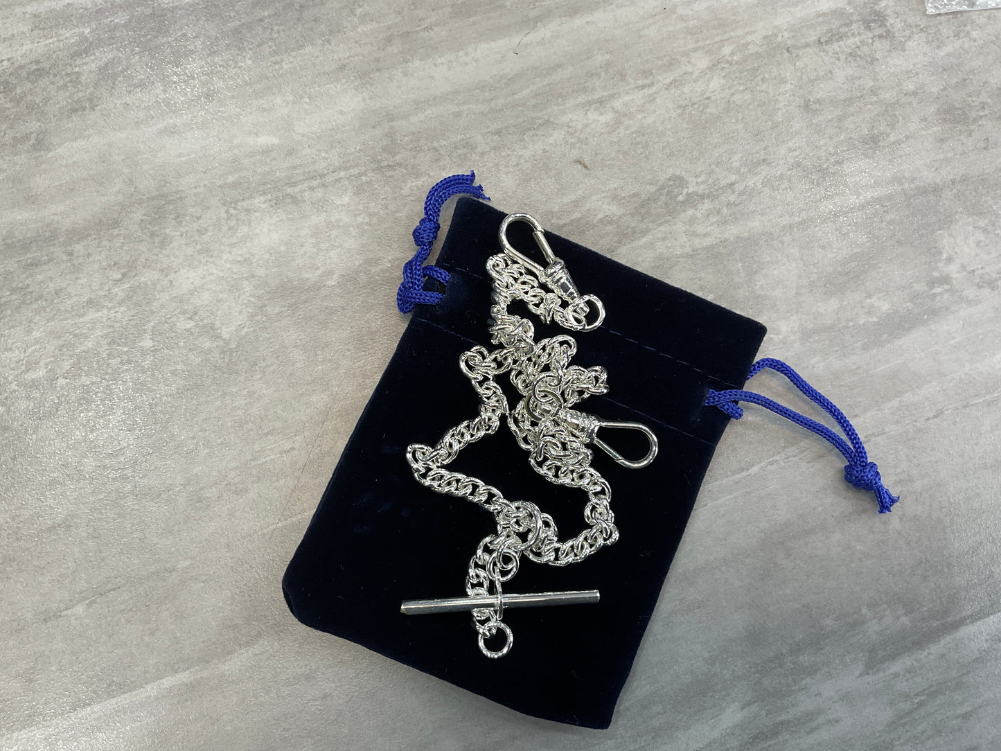 Silver double Clasped chain