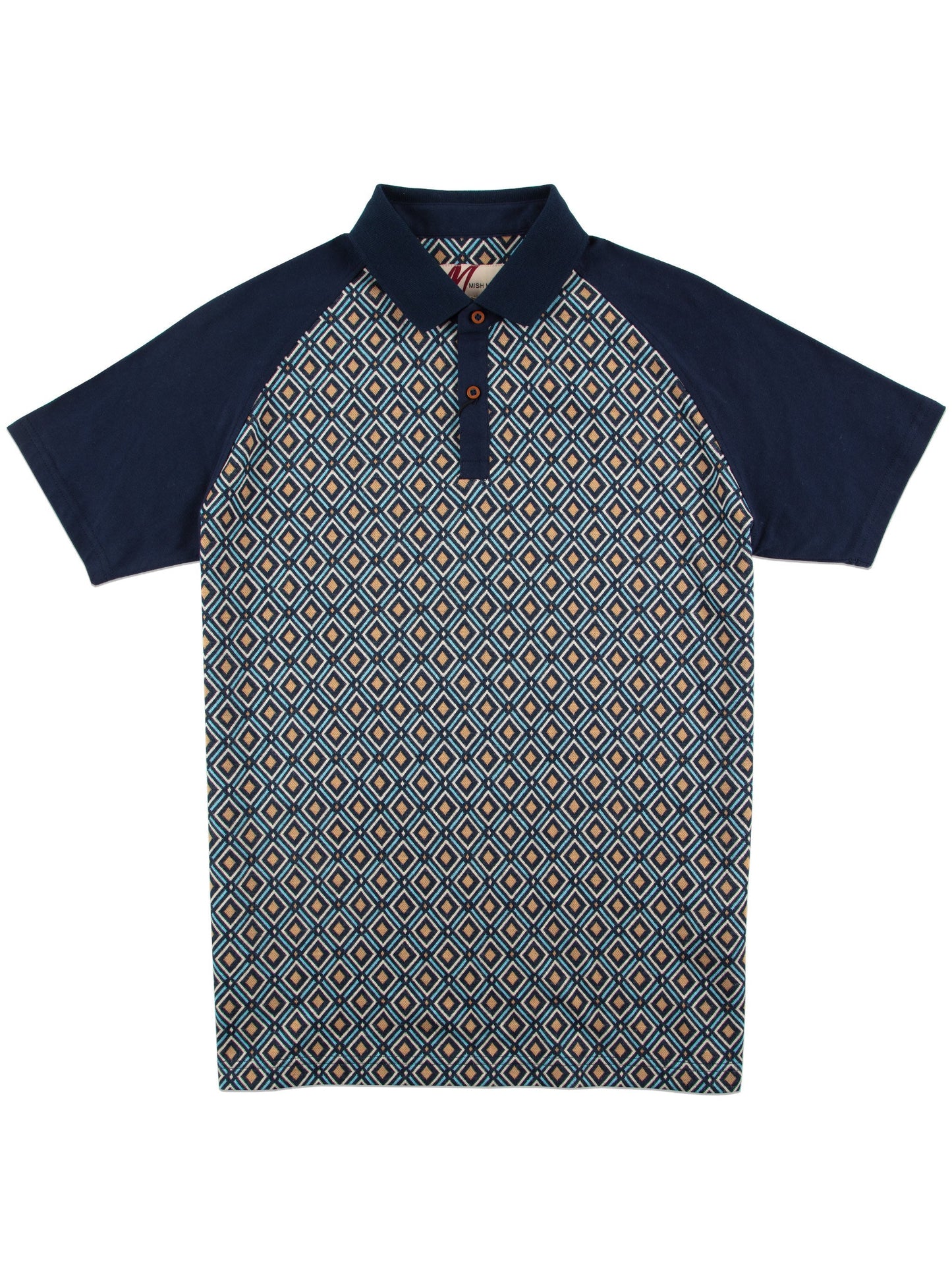 Regular Fit Alto Navy Heritage Jacquard Polo