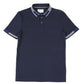 Regular fit mens cotton jersey navy polo mish mash jeans
