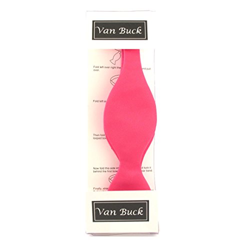 Cerise Pink Self-Tie Bow Tie by Van Buck