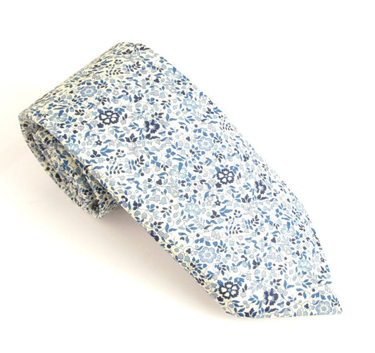 Katie & Millie Blue Cotton Tie Made with Liberty Fabric