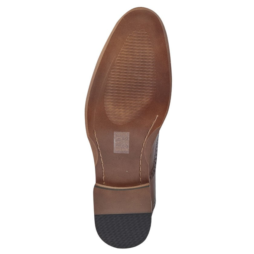 Mens Goor Brogue Oxford Shoe Brown