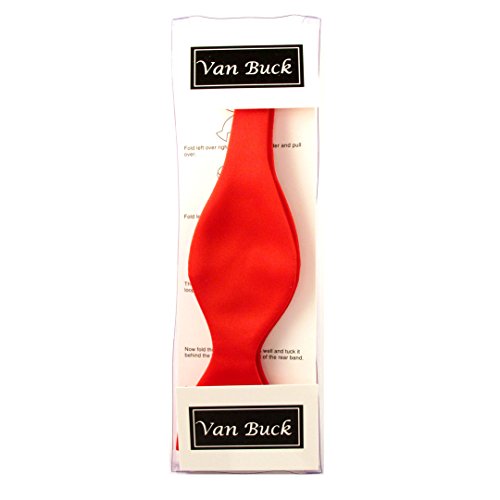 Red Self-Tied Bow Tie by Van Buck