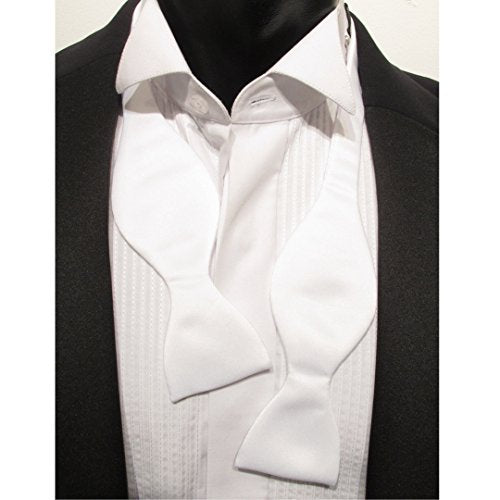White Self-Tie Bow Tie by Van Buck
