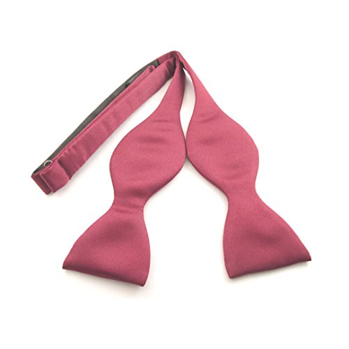 Burgundy Self-Tied Bow Tie by Van Buck