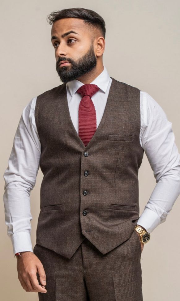 Caridi Brown Waistcoat