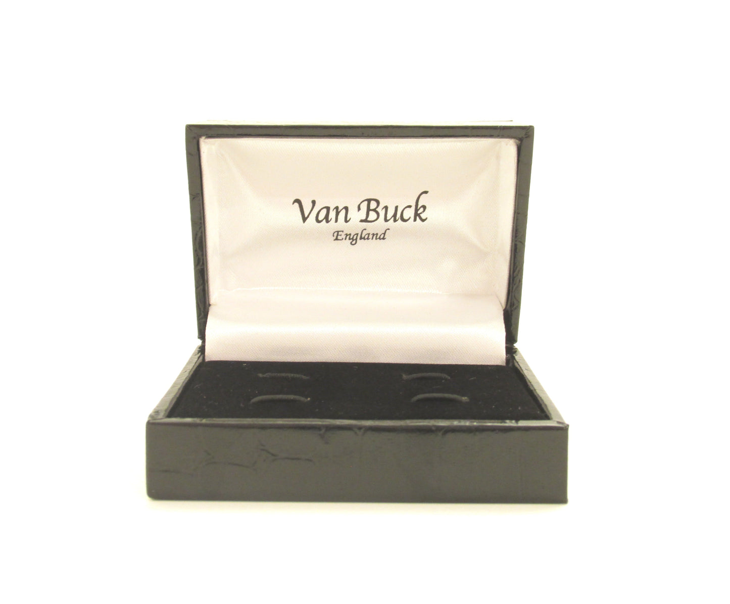Navy Square Novelty Cufflinks by Van Buck