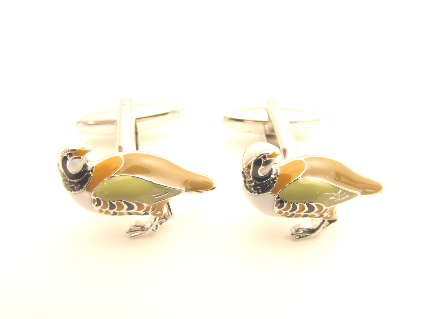 Standing Partridge Novelty Cufflinks by Van Buck