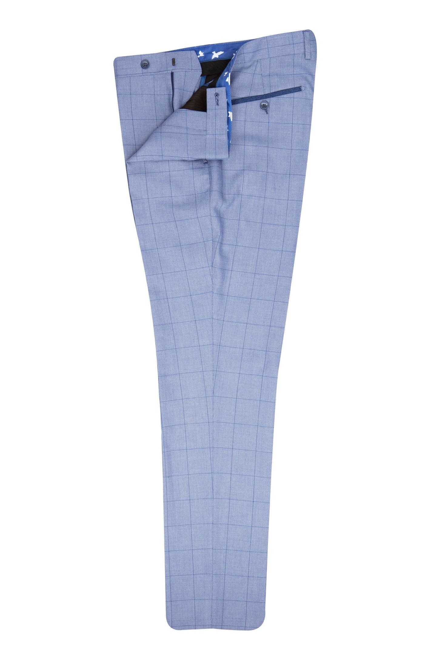 Windowpane check trouser