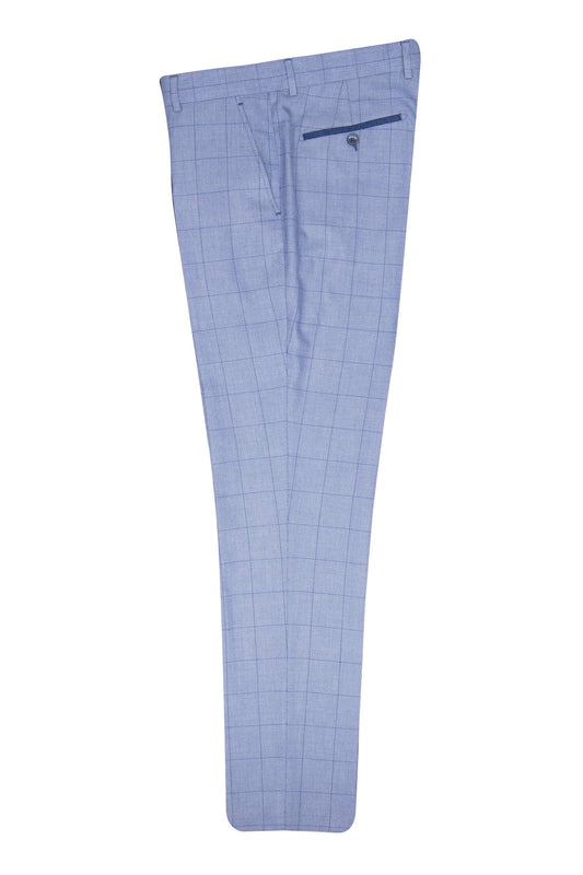 Windowpane check trouser