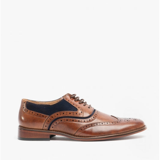 Men's Brogue Shoes Brown/Navy