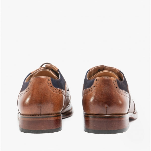 Men's Brogue Shoes Brown/Navy