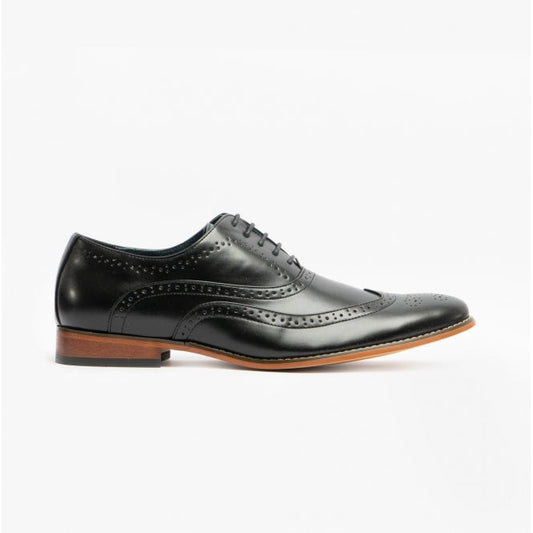 Men's Brogue Shoes Black M014A