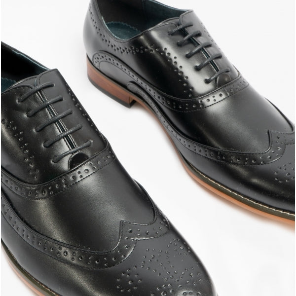 Men's Brogue Shoes Black M014A