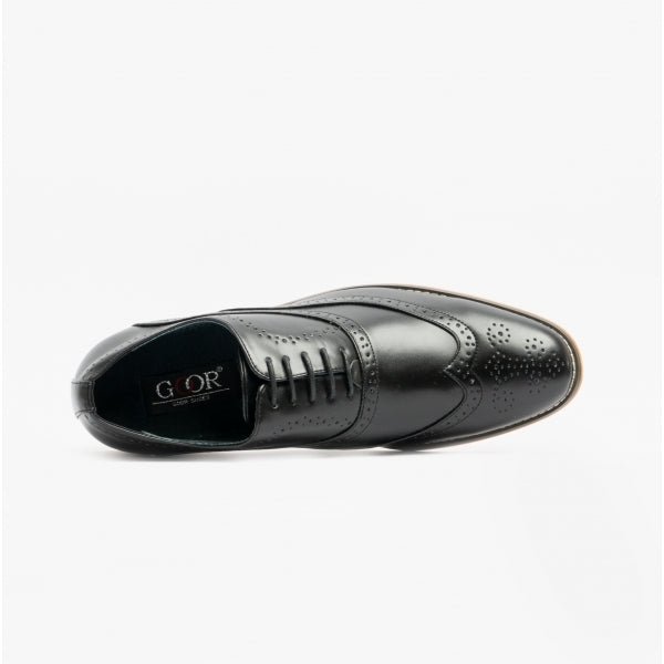 Men's Brogue Shoes Black M014A