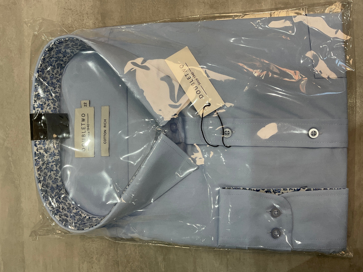 Double Two long sleeved shirt with blue detail
