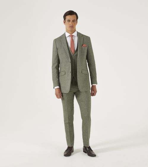 Jude Sage Herringbone Suit Jacket