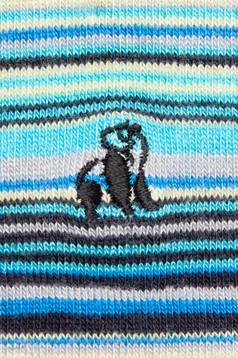 Socks - Navy And Blue Narrow Striped Bamboo Socks