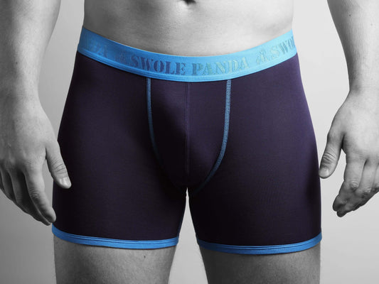 Underwear - Bamboo Boxers - Navy / Blue Band