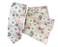 Knightsbridge Sage Green/Lilac Floral Tie and Pocket Square