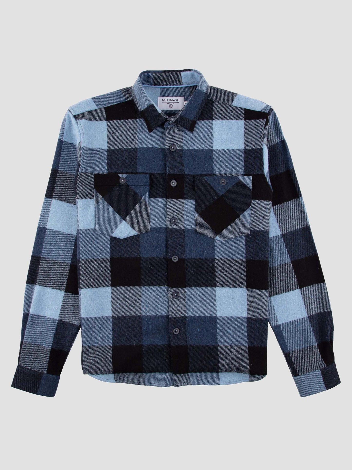 Mish Mash - Hammer Brushed Check Long Sleeve Shirt