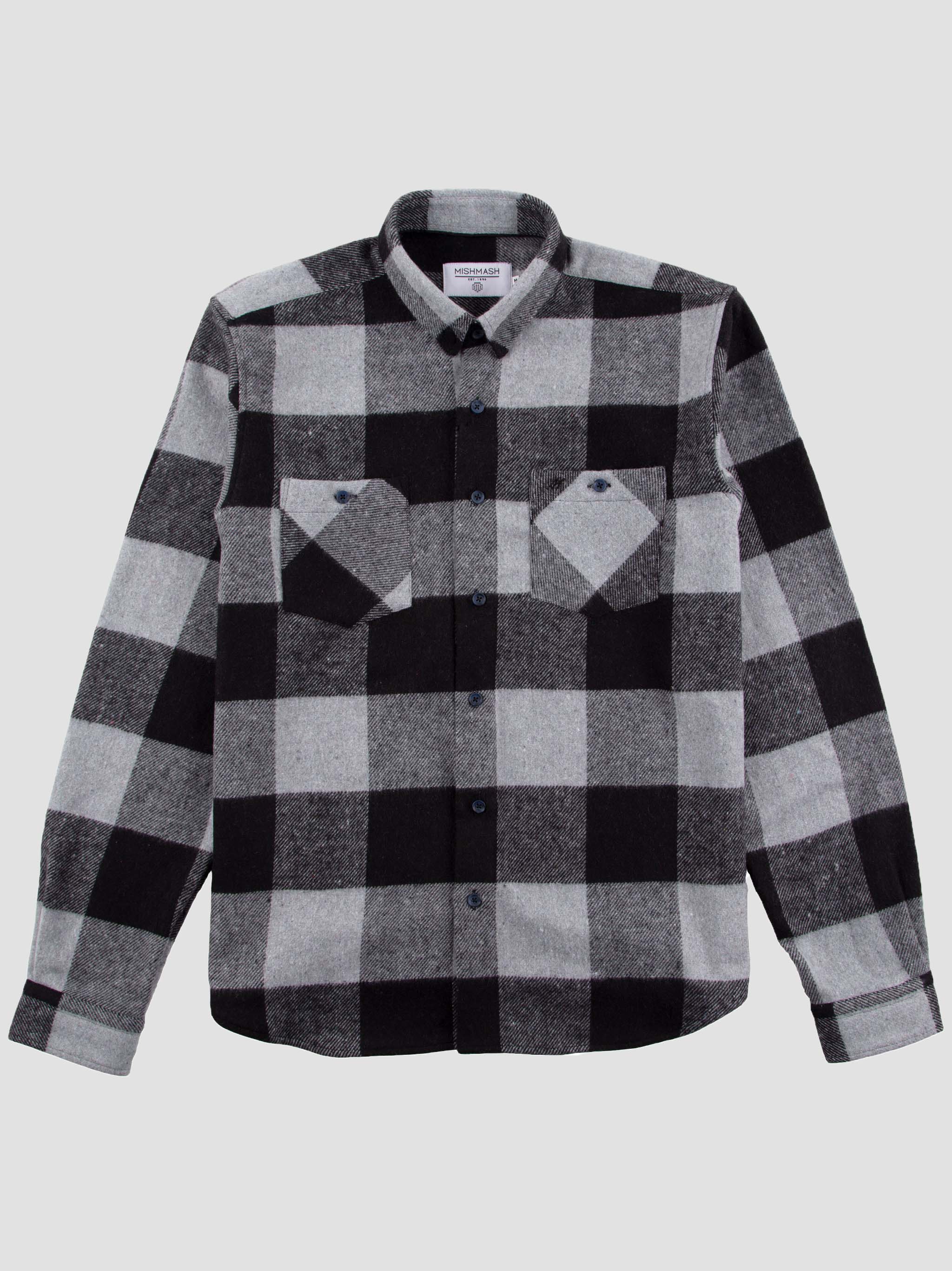 Mish Mash - Hammer Brushed Check Long Sleeve Shirt