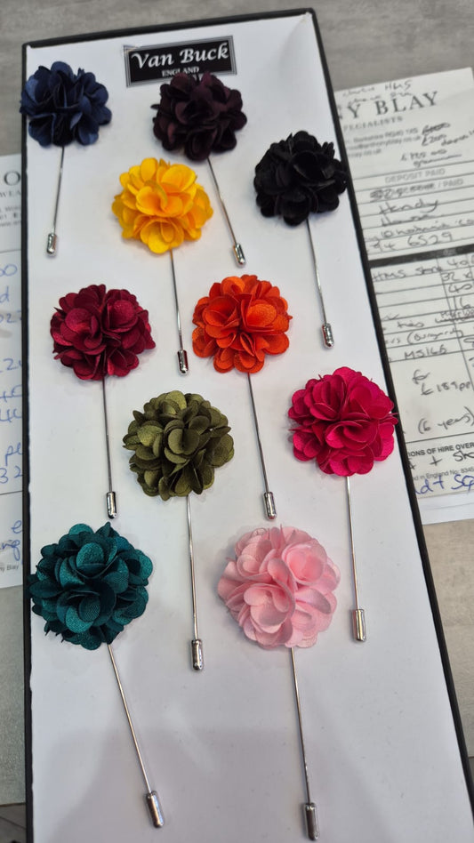 Flower tie pins
