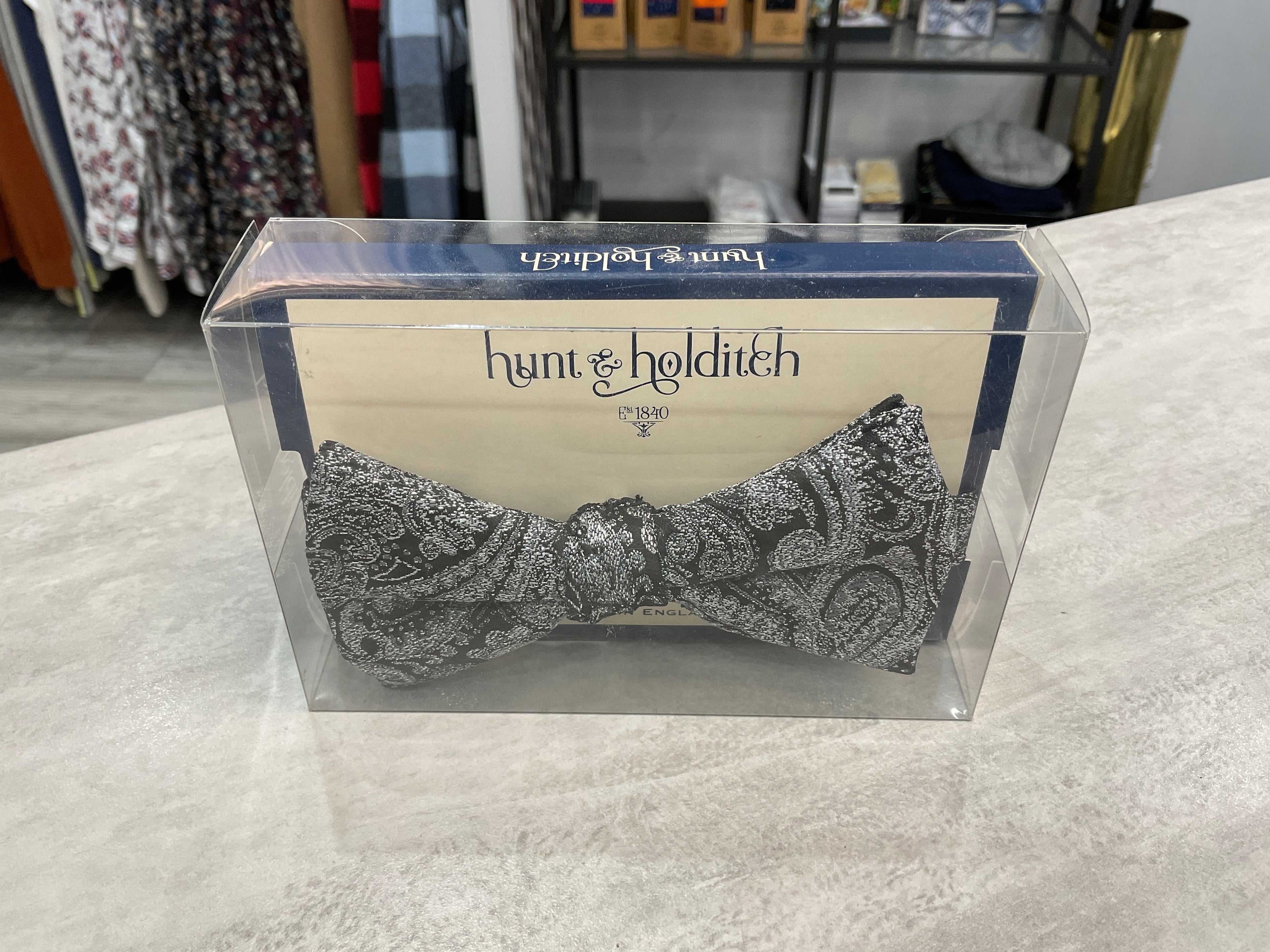 Bow Tie - Hunt and holditch black/silver sparkle
