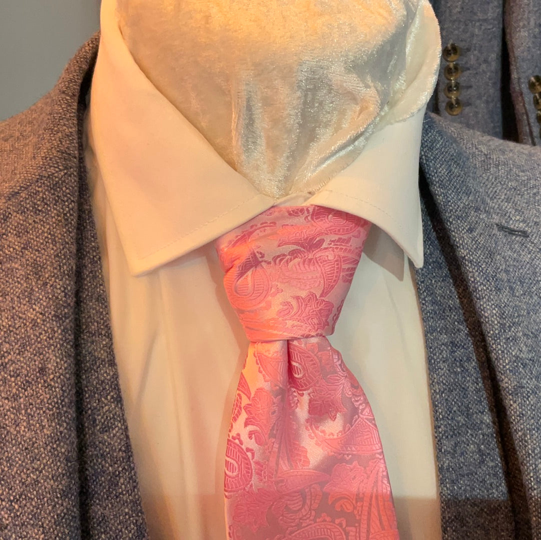 Van buck baby pink paisley tie and pocket square