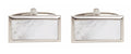 Dalaco Mother of Pearl Rectangle Rhodium Cufflinks