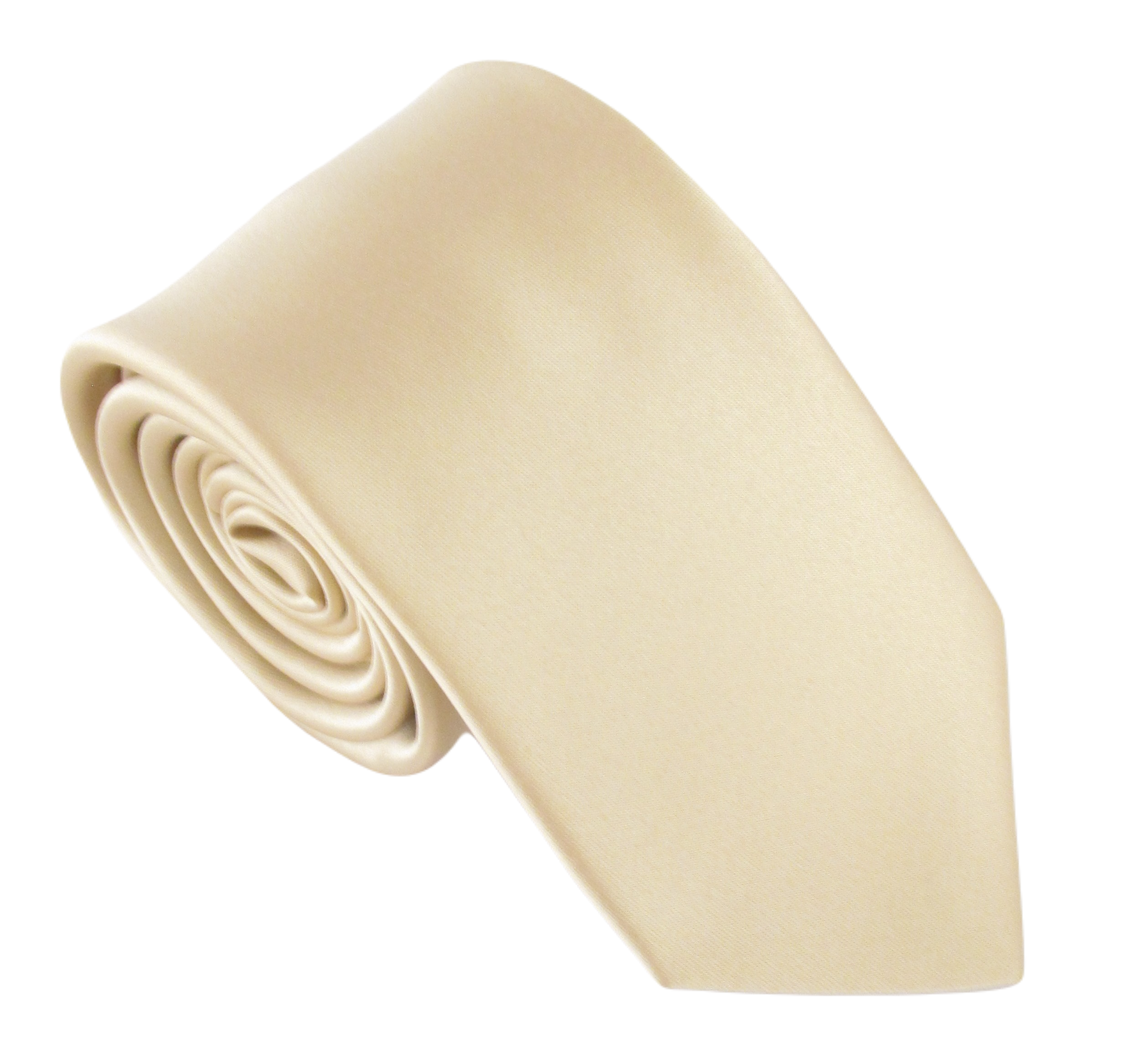 Heirloom Champagne Satin Tie and Pocket Square
