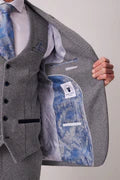 Hayden Silver Blue Crossweave Jacket