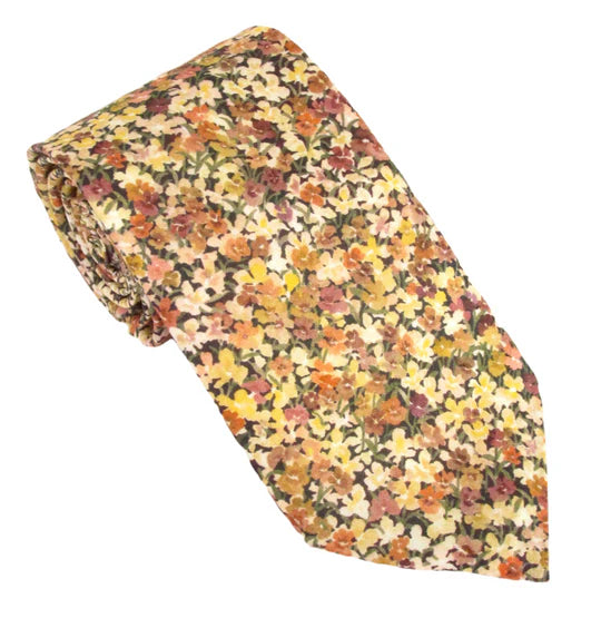 Arrietty violet tie and sq made with liberty print