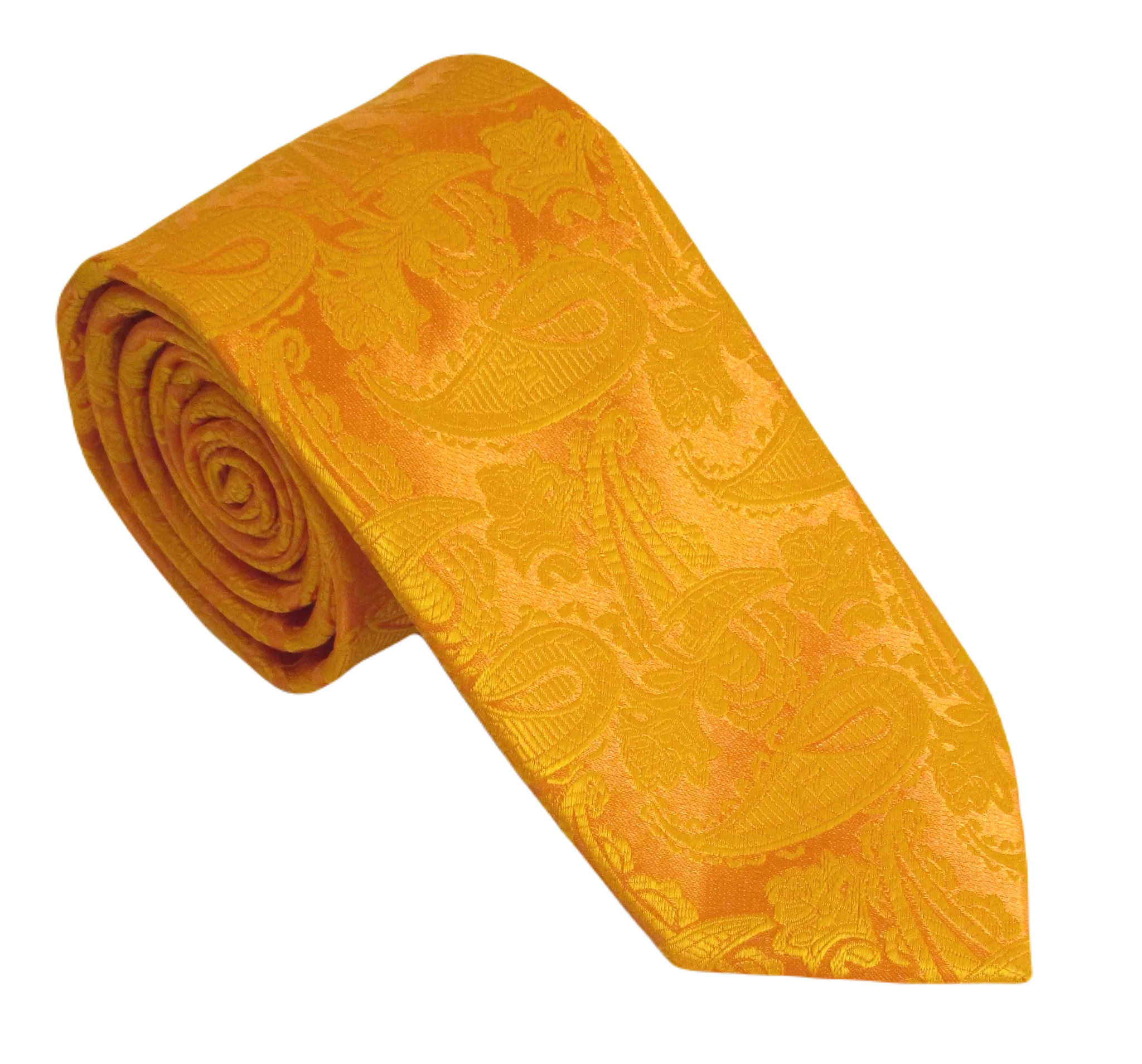 Van Buck Orange Paisley Tie & Square Set