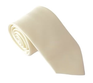 Van Buck Ivory white Satin Tie & Square