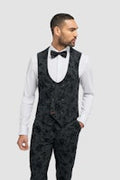 Georgi velvet waistcoat black HOUSE OF CAVANI