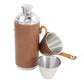 Hip flask Hunter Design brown