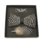 Van buck feather bow tie and lapel pin