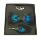 Bow Tie - Van Buck Feather Bow Tie & Lapel Pin Set