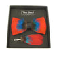Van buck feather bow tie and lapel pin